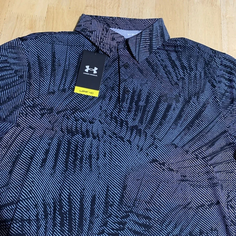 Under Armour Playoff 2.0 Printed Polo‎ Men's Medium Floral Loose Fit UPF 40 New